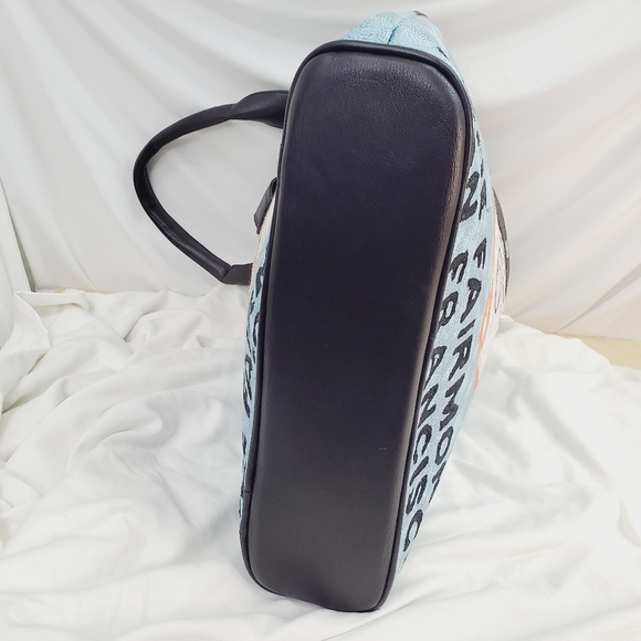 The Fairmont San Fransisco Hand Made in Kashmir Blue Tote Bag Purse - Picture 4 of 13